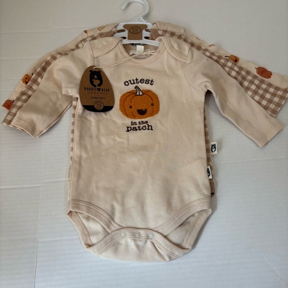 Rabbit + Bear Other - NWT…RABBIT + BEAR Organic Halloween Onsies / Set of 3 🎃🎃🎃